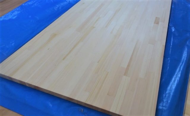 【初心者DIY】ホームセンターで購入したテーブルの天板（集合材）